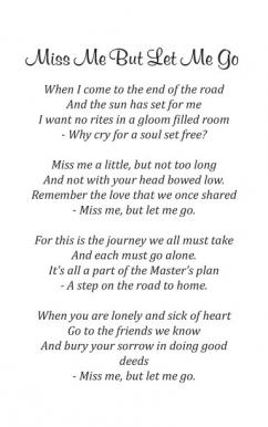 Miss Me But Let Me Go